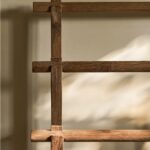 teak standing towel rail