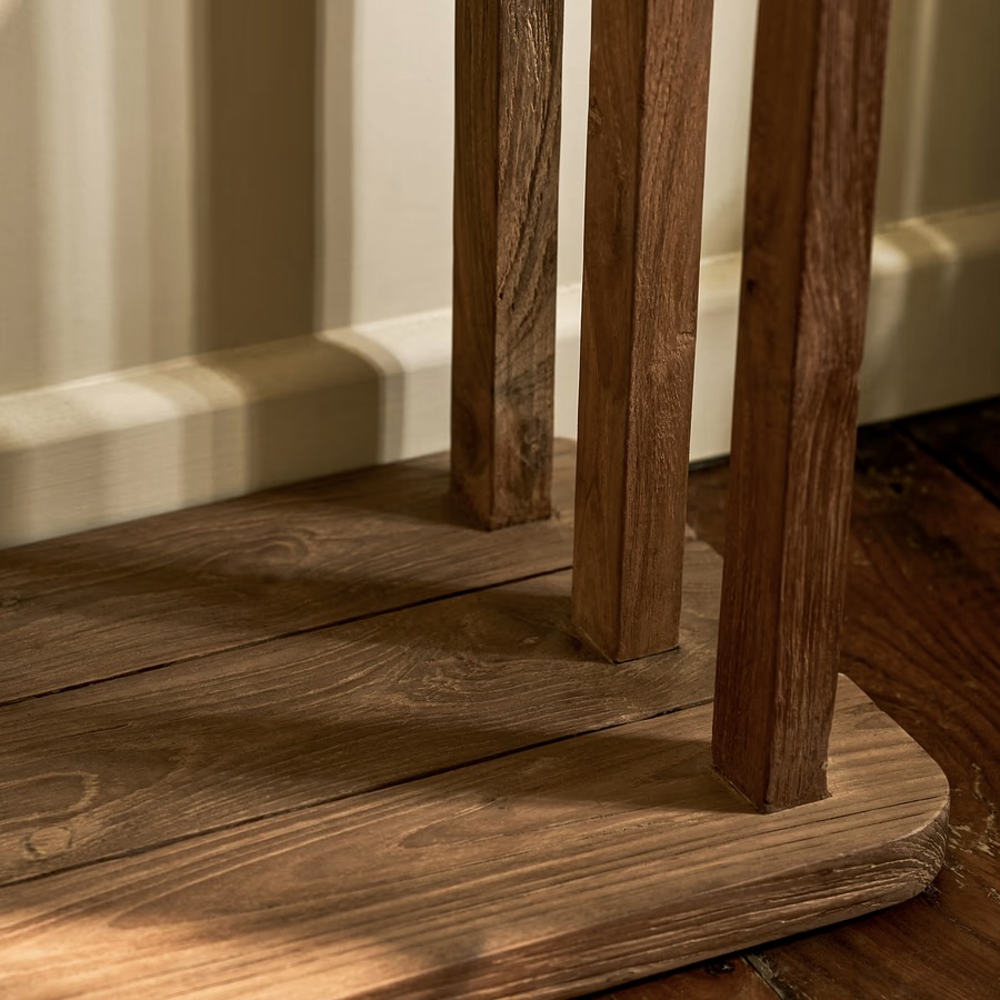 teak standing towel rail