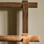 teak standing towel rail