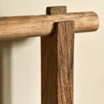 teak standing towel rail