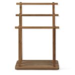 teak standing towel rail