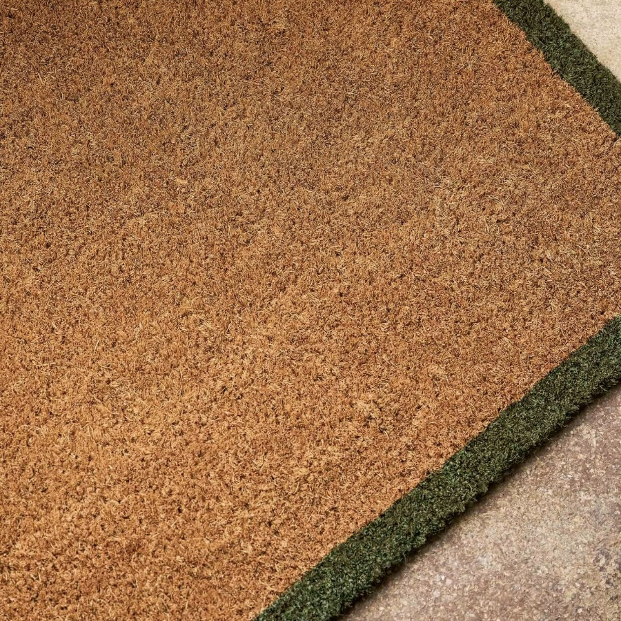 coir doormat with border (double) moss