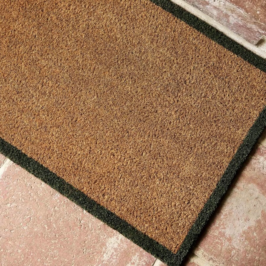 coir doormat with border (small) moss