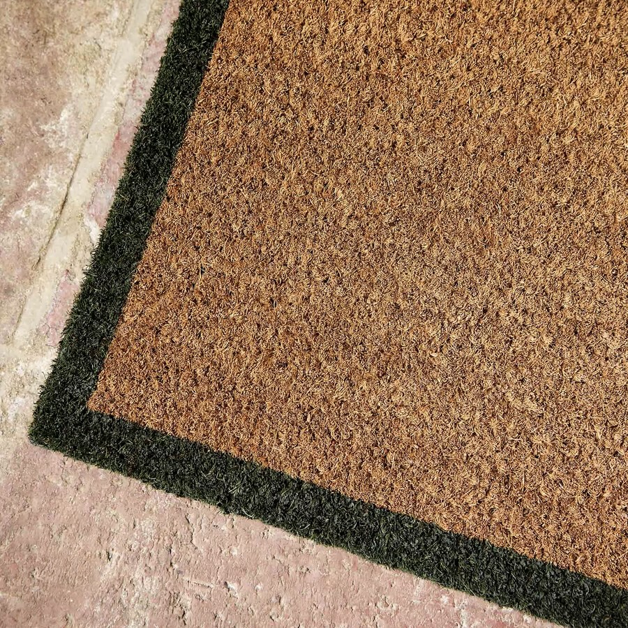 coir doormat with border (small) moss