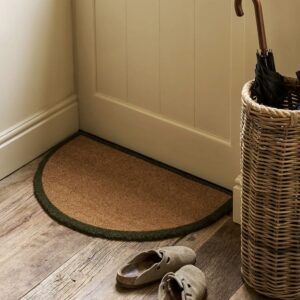 half moon coir doormat moss