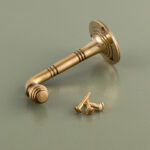 beehive long coat hook aged brass