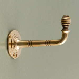 beehive long coat hook aged brass