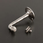 beehive long coat hook polished nickel