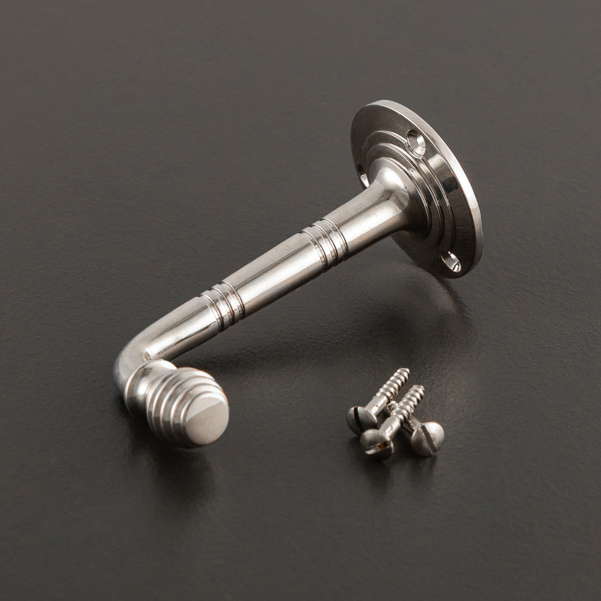 beehive long coat hook polished nickel