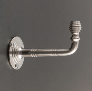 beehive long coat hook polished nickel