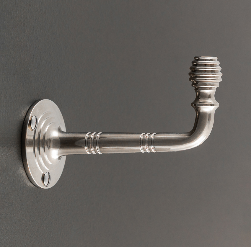 beehive long coat hook polished nickel