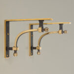 beehive large shelf bracket (pair) aged brass