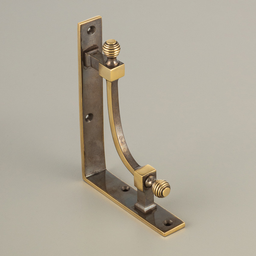 beehive small shelf bracket (pair) aged brass