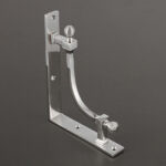 beehive large shelf bracket (pair) polished nickel