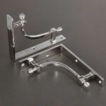 beehive large shelf bracket (pair) polished nickel