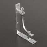 beehive small shelf bracket (pair) polished nickel