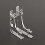 beehive small shelf bracket (pair) polished nickel