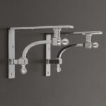 beehive small shelf bracket (pair) polished nickel