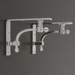 beehive small shelf bracket (pair) polished nickel