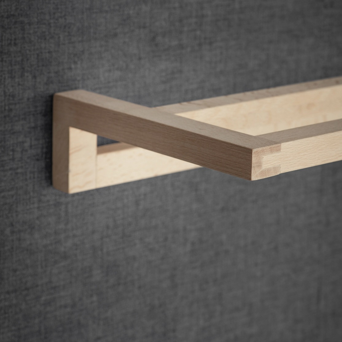 beech wood towel rail