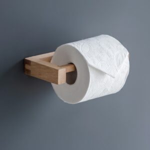 beech wood toilet roll holder