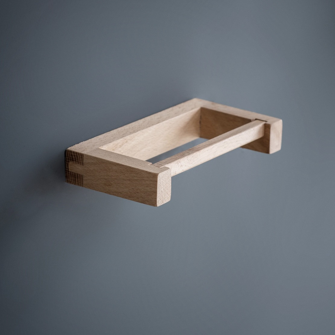 beech wood toilet roll holder