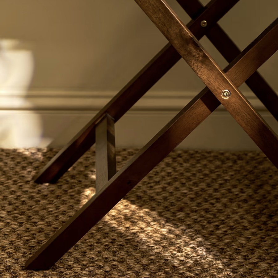 rattan tray table antique brown
